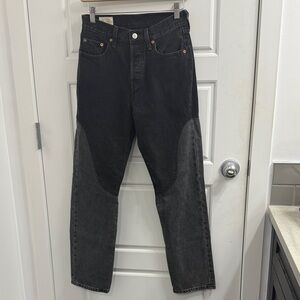 Levi's Black and Gray Straight Leg Jeans